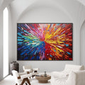 COLOR EXPLOSION: Vibrant Rainbow Colors in Textured Impasto Abstract Art