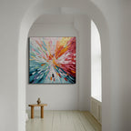 Colorful Abstract Burst Wall Art Modern Canvas Oil Painting