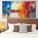 COLORFUL REFLECTIONS: Impasto Vibrant Dreamlike Landscape Canvas
