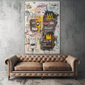 CROWNED FIGURES: Vibrant Oil Painting Street Art Powerful Statement Piece