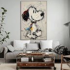 DREAMER'S DOODLE: Textured Pop Art Painting Playful Icon Scribbled Chaos