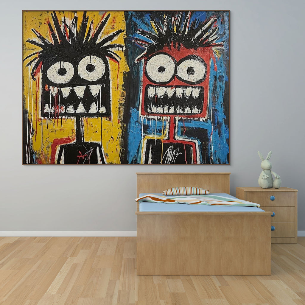 DUALITY: Abstract Figurative Wall Art Expressionist Canvas