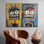 DUALITY: Abstract Figurative Wall Art Expressionist Canvas