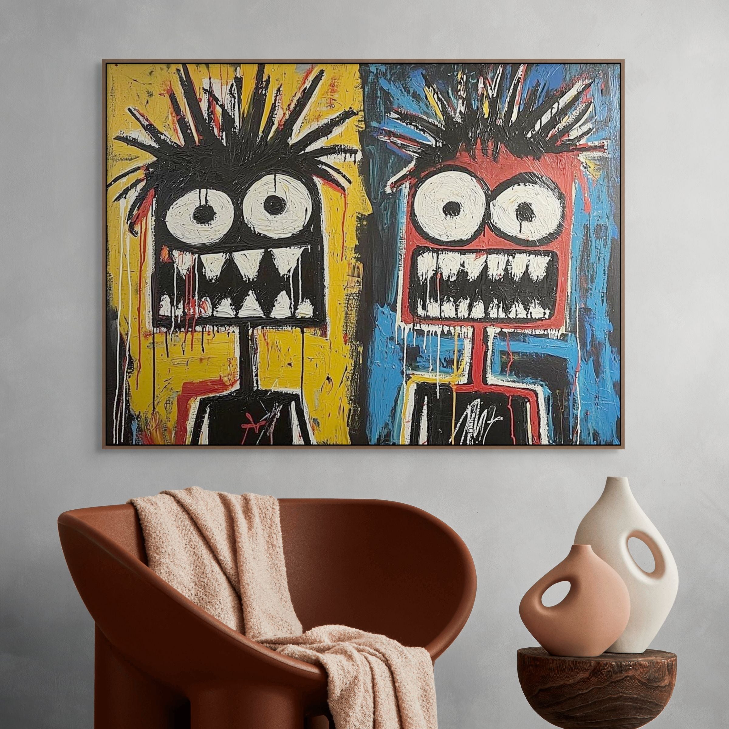 DUALITY: Abstract Figurative Wall Art Expressionist Canvas