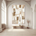 EARTHEN LAYERS: Wabi Sabi Textured Abstract Painting in Neutral Earth Tones