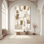 EARTHEN LAYERS: Wabi Sabi Textured Abstract Painting in Neutral Earth Tones