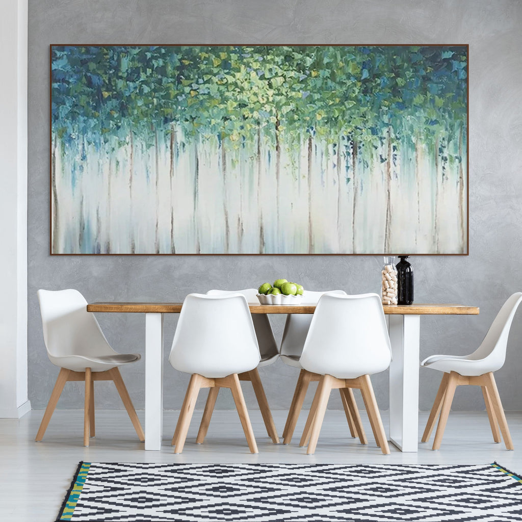 EMERALD FOREST: Abstract Lush Tranquil Mystery Canvas