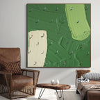FAIRWAY DANCE: Colorful Golf Wall Art Textured Impasto Landscape Painting