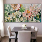 GARDEN DELIGHT: Impasto Vibrant Blooming Garden Canvas
