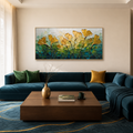 GILDED GINKGO: Impasto Golden Ginkgo Leaves Mosaic Canvas