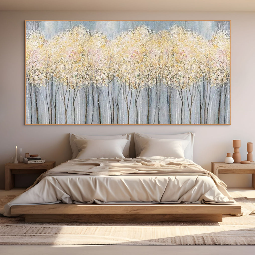 GOLDEN HAZE: Sun Drenched Forest Canvas