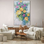 GOLDEN HOUR ROSES: Warm Light Floral Oil Painting