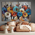 HARMONY IN HUES: Textured Musicians Palette Knife Painting