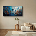 UNDER THE WATER: Colorful Fish Abstract Wall Art