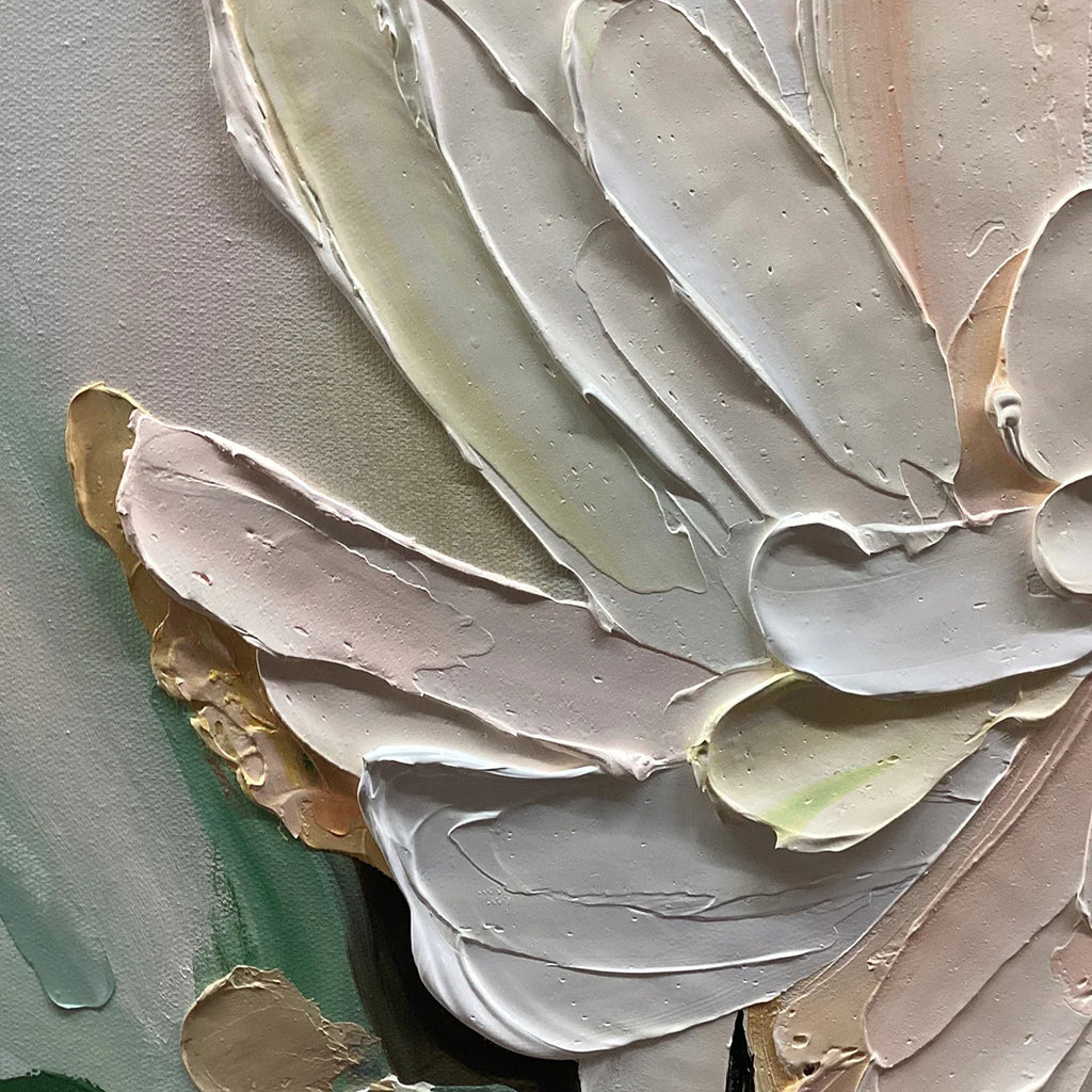 BLUSHING BLOOMS: Elegant Floral Wall Art Canvas
