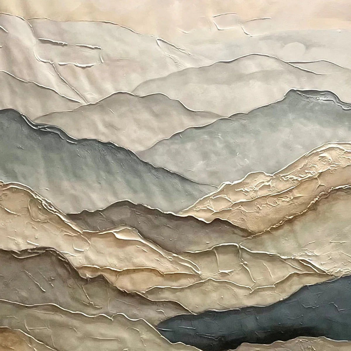 WHISPERING RIDGES: Textured Mountain Wall Art