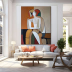 FIGURES: Abstract Couple Wall Art Canvas