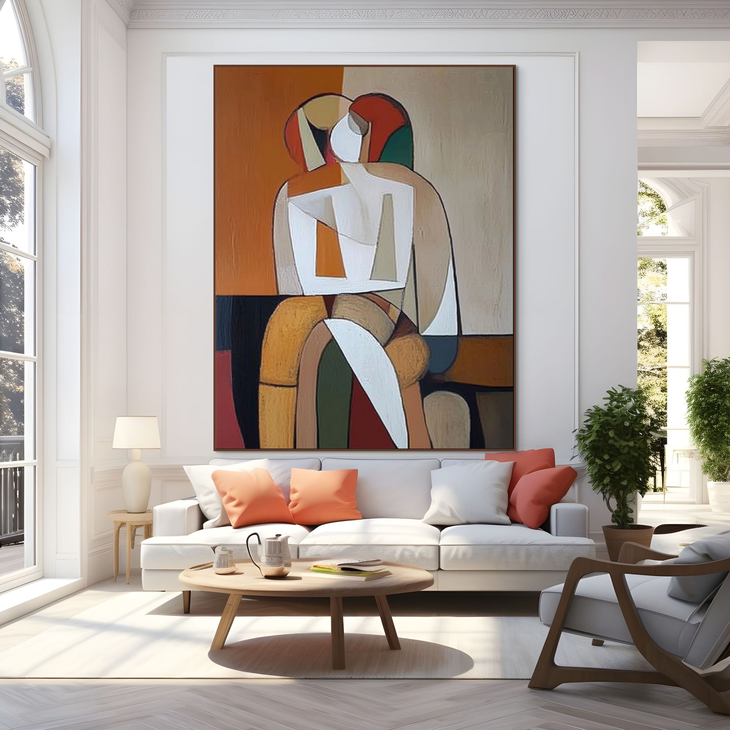 FIGURES: Abstract Couple Wall Art Canvas