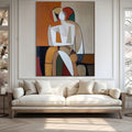FIGURES: Abstract Couple Wall Art Canvas