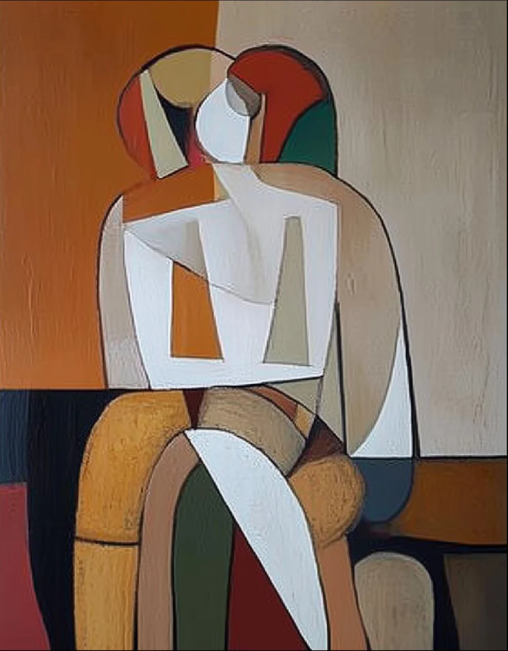 FIGURES: Abstract Couple Wall Art Canvas