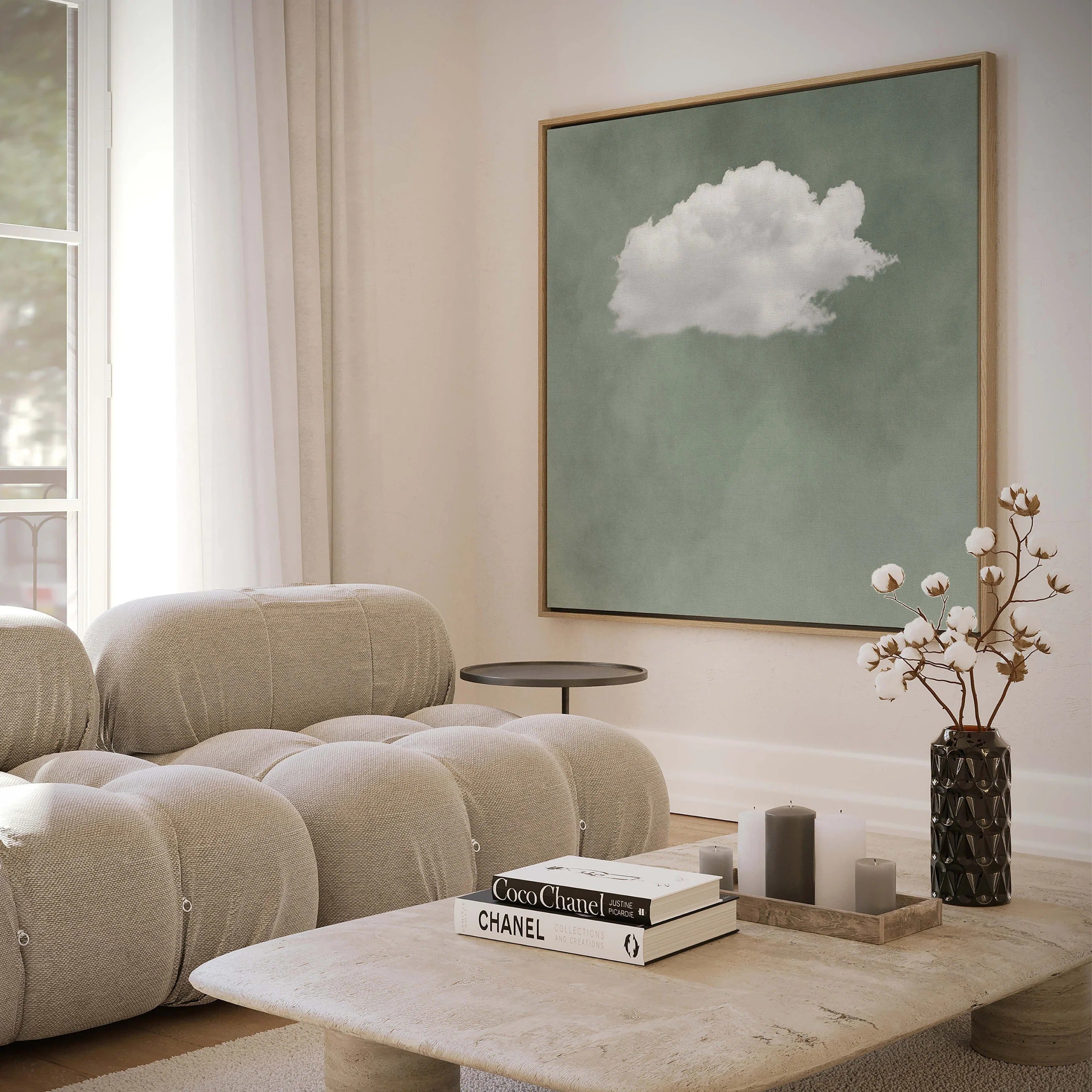 SERENE CLOUD: Minimalist Cloud Wall Art Canvas