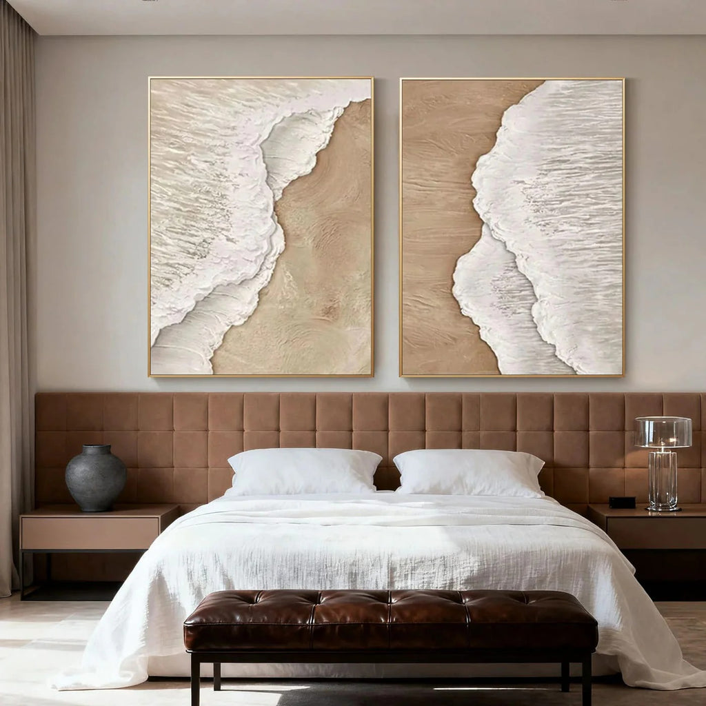 COASTAL RHYTHM: Wabi Sabi Beach Wall Art Set of 2