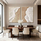 COASTAL RHYTHM: Wabi Sabi Beach Wall Art Set of 2