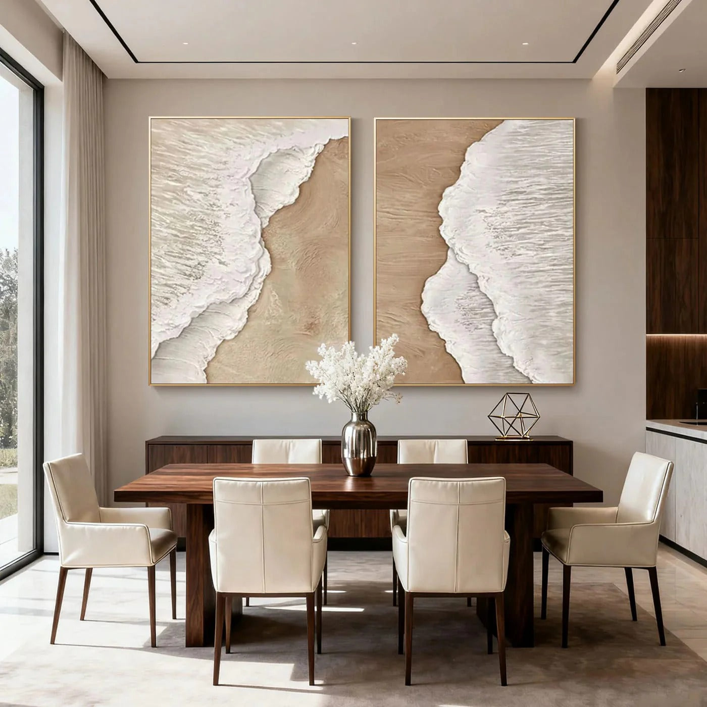 COASTAL RHYTHM: Wabi Sabi Beach Wall Art Set of 2