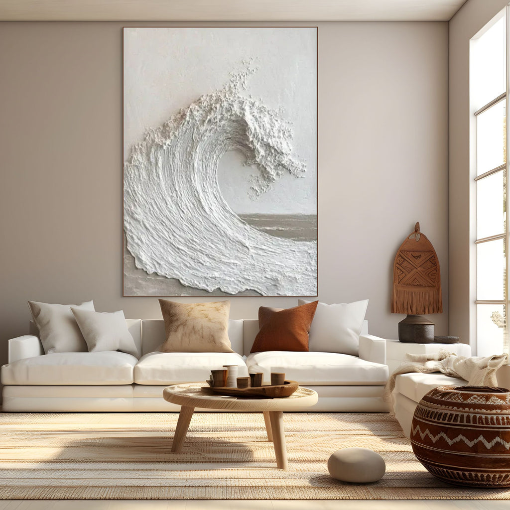 SURGE: Textured Ocean Wave Wall Art