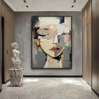 SERENITY: Minimalist Woman Wall Art Canvas