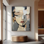 SERENITY: Minimalist Woman Wall Art Canvas