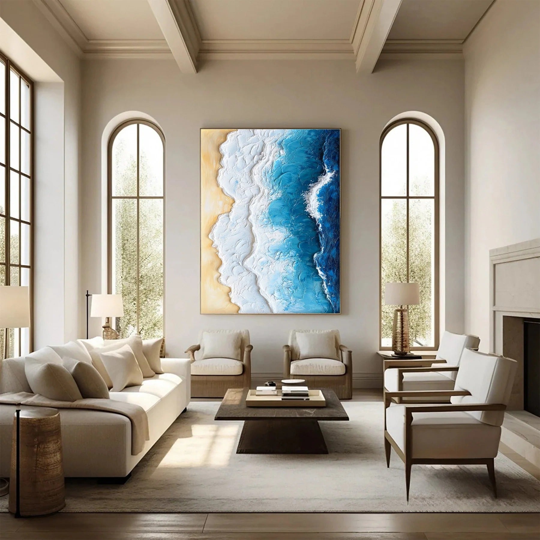 OCEAN EDGE: Textured Beach And Ocean Wall Art