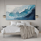 TEXTURED TIDE: Powerful Ocean Wave Wall Art
