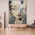 SERENITY: Minimalist Woman Wall Art Canvas