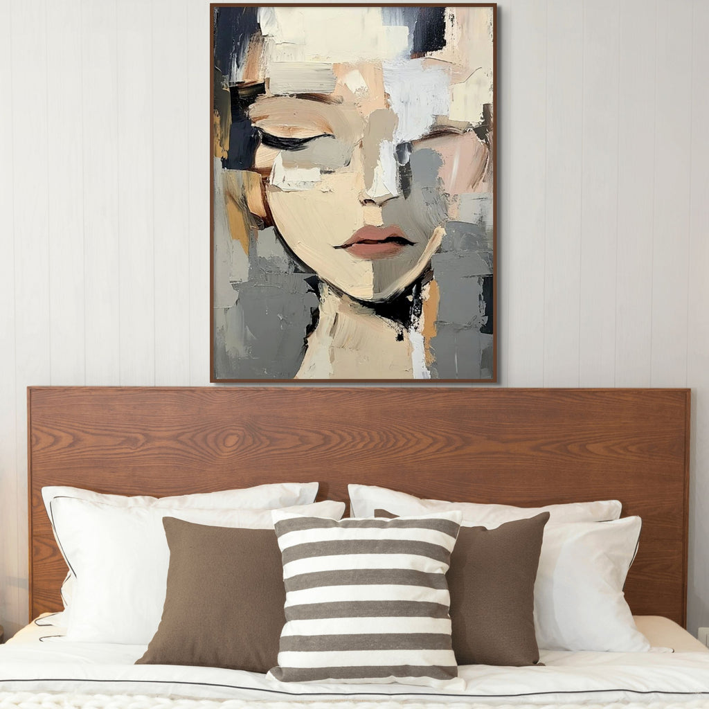 SERENITY: Minimalist Woman Wall Art Canvas