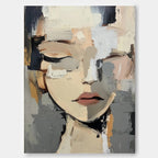 SERENITY: Minimalist Woman Wall Art Canvas