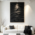 BLACK IMPASTO: Minimalist Textured Wall Art