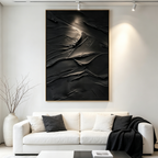 BLACK IMPASTO: Minimalist Textured Wall Art