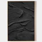 BLACK IMPASTO: Minimalist Textured Wall Art