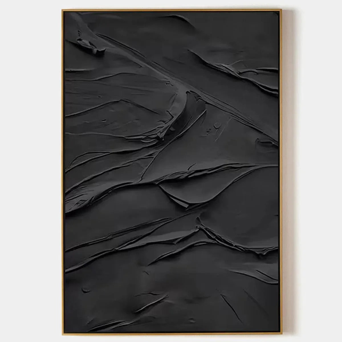 BLACK IMPASTO: Minimalist Textured Wall Art