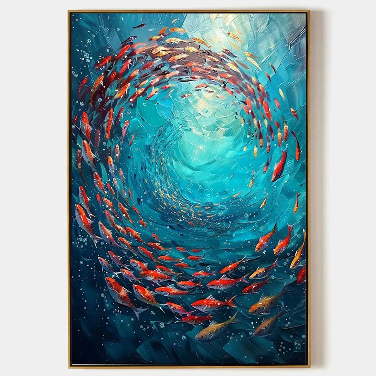 CORAL SWIRL: Colorful Ocean Wall Art Canvas