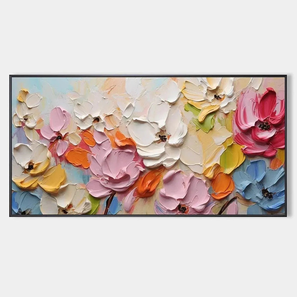 SPRING BOUQUET: Colorful Floral Wall Art Canvas
