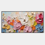 SPRING BOUQUET: Colorful Floral Wall Art Canvas