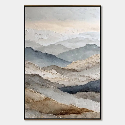 WHISPERING RIDGES: Textured Mountain Wall Art