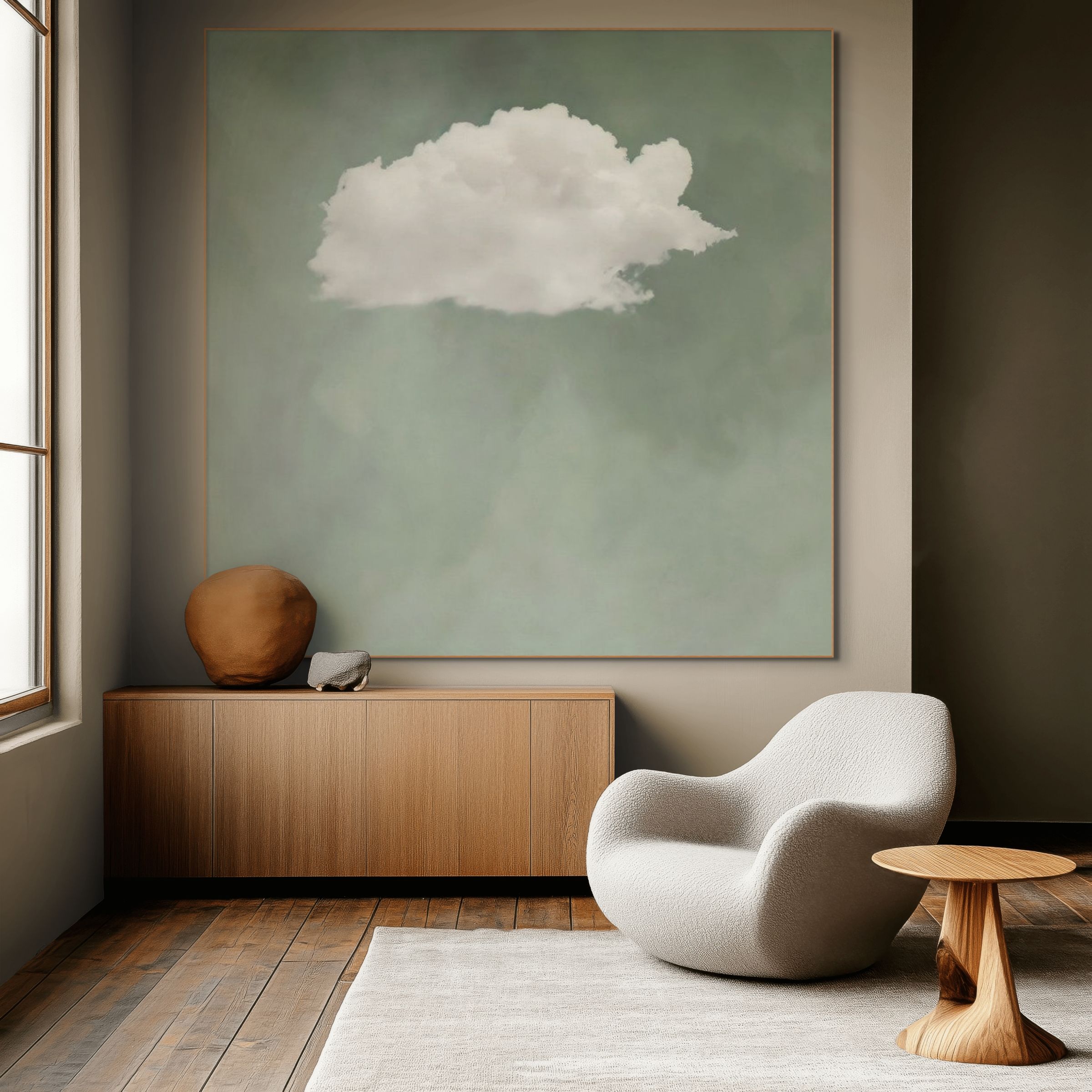 SERENE CLOUD: Minimalist Cloud Wall Art Canvas