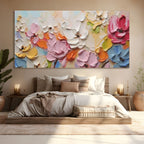 SPRING BOUQUET: Colorful Floral Wall Art Canvas