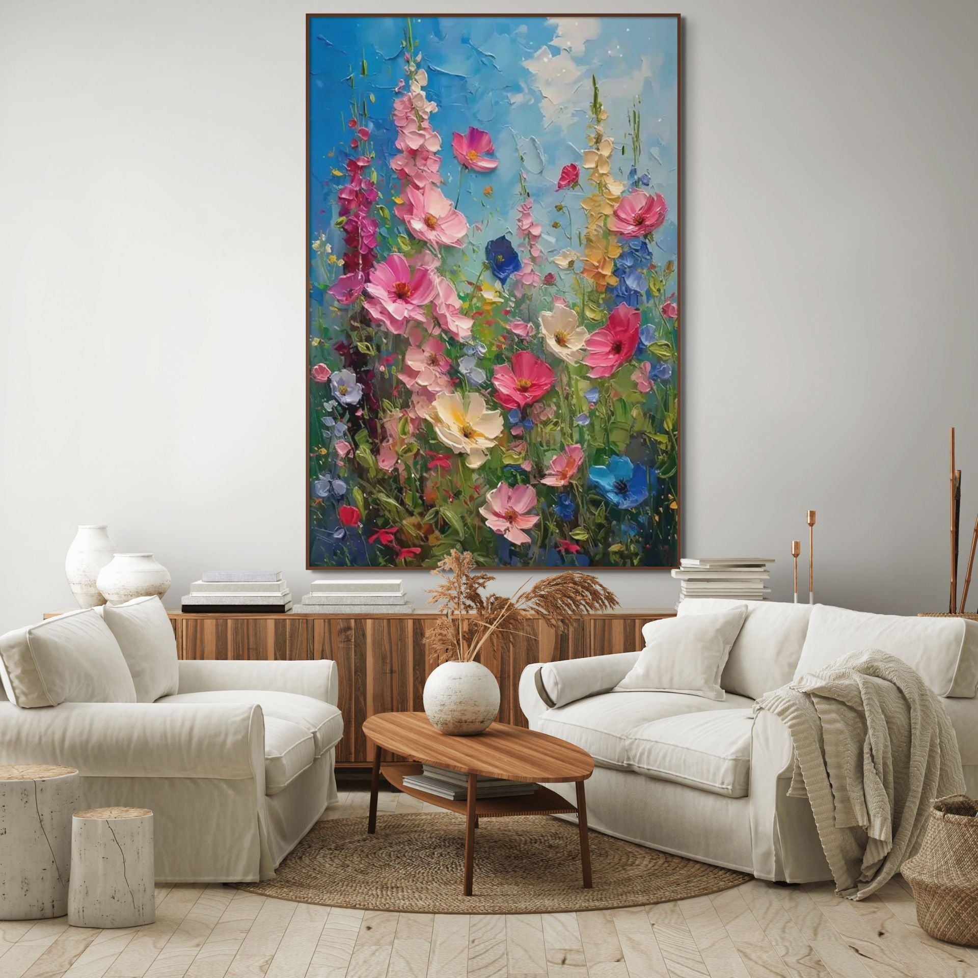 SUMMER MEADOW DANCE: Colorful Wildflower Wall Art