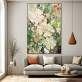 BLUSHING BLOOMS: Elegant Floral Wall Art Canvas