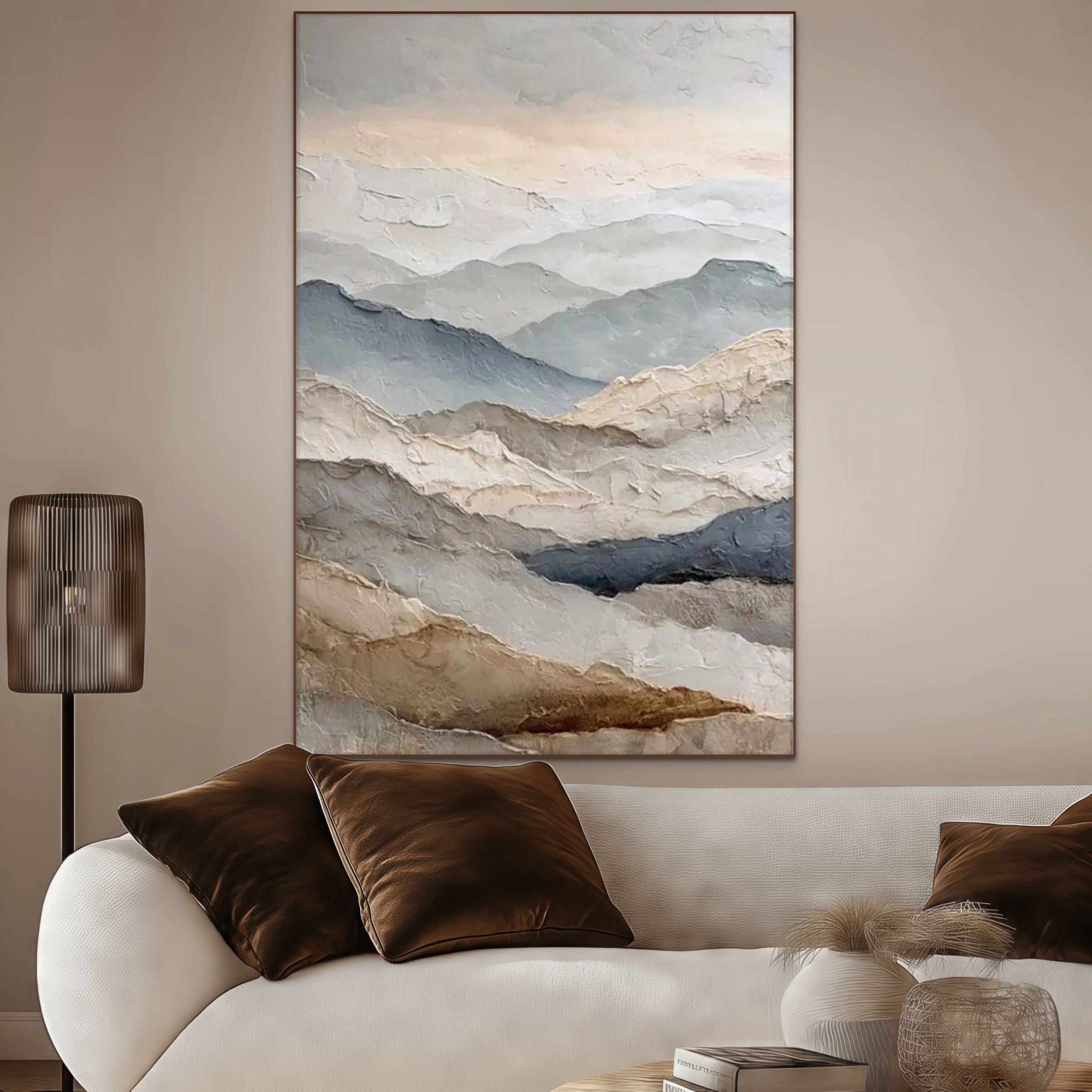 WHISPERING RIDGES: Textured Mountain Wall Art
