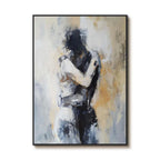 UNSPOKEN GRAVITY: Abstract Couple Wall Art Canvas